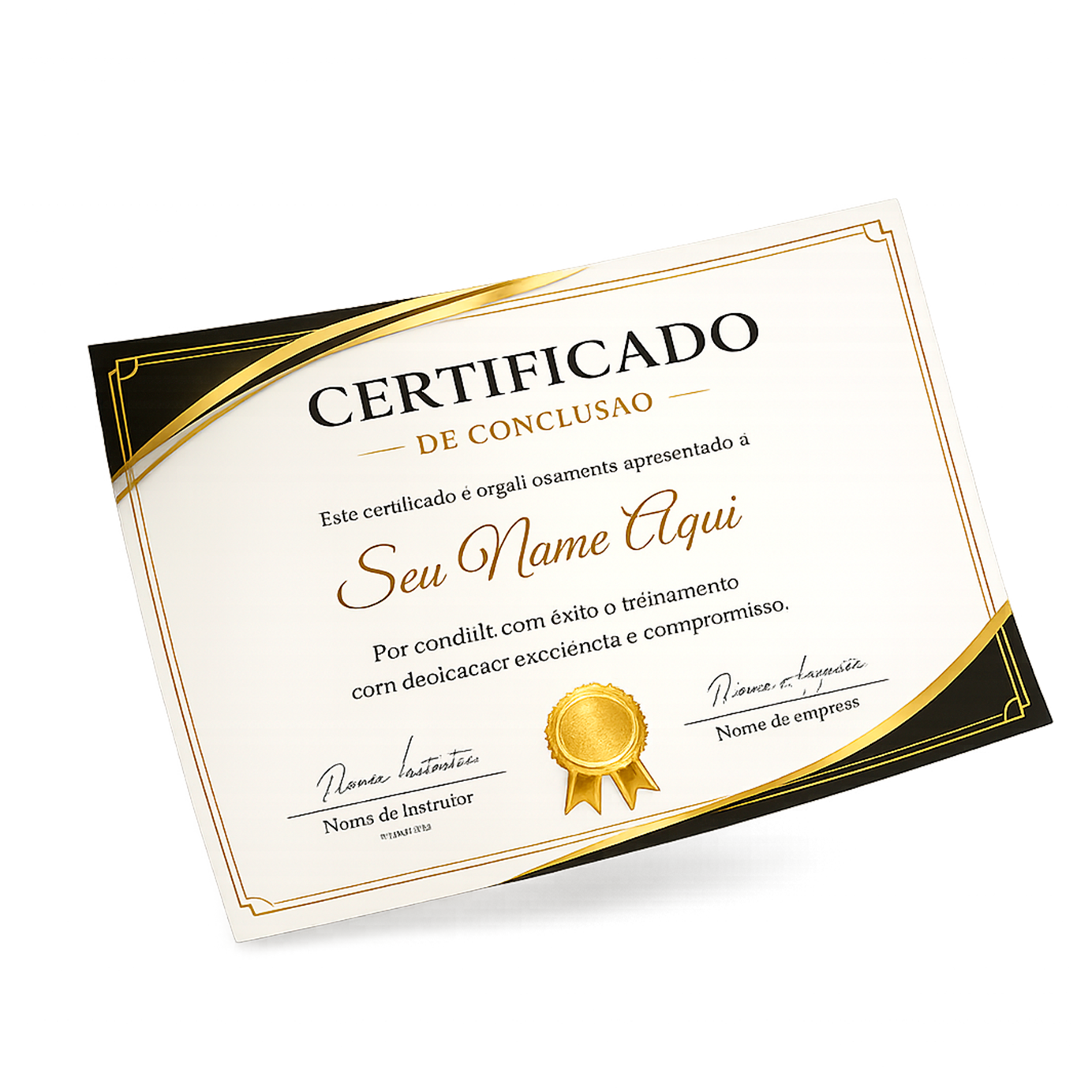 Certificado do Curso de Alisamentos e Desprogressivas